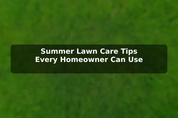 Summer Lawn Care Tips Every Homeowner Can Use