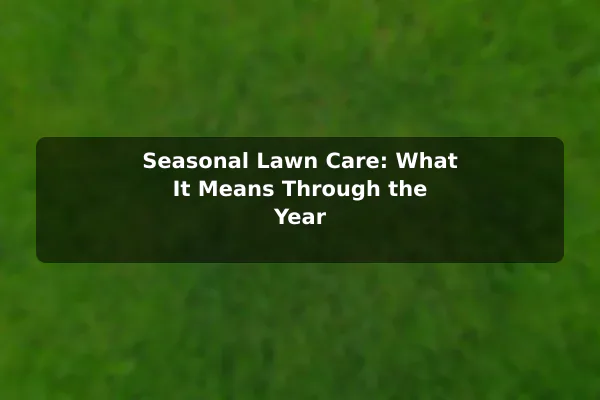 Seasonal Lawn Care: What It Means Through the Year