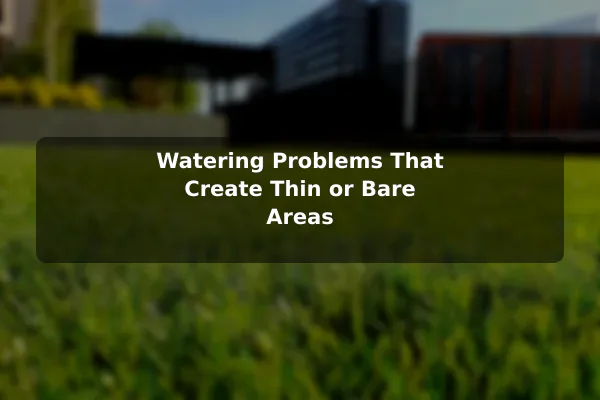 Watering Problems That Create Thin or Bare Areas