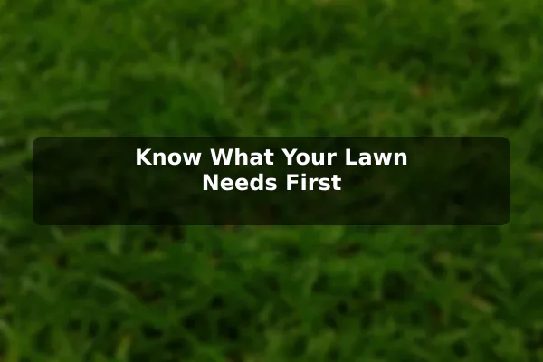 Know What Your Lawn Needs First