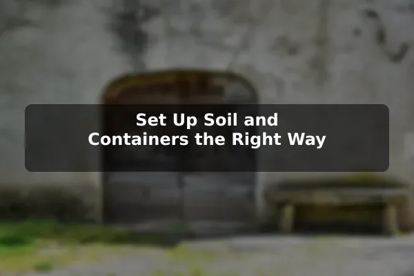 Set Up Soil and Containers the Right Way