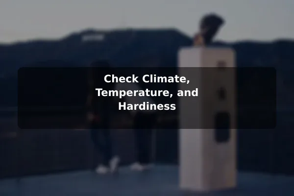 Check Climate, Temperature, and Hardiness