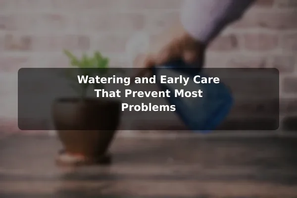 Watering and Early Care That Prevent Most Problems