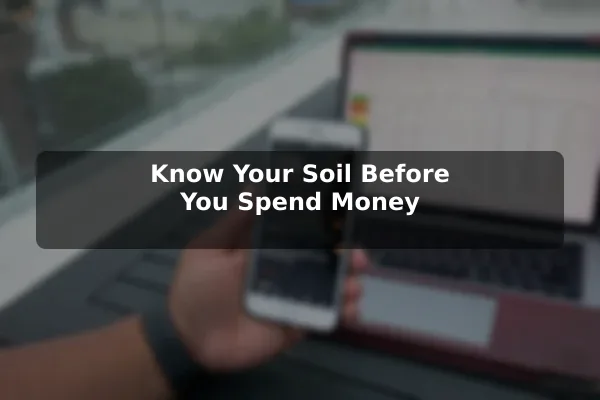 Know Your Soil Before You Spend Money