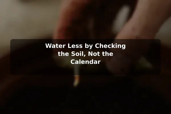 Water Less by Checking the Soil, Not the Calendar