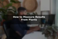 How to Measure Results From Plants