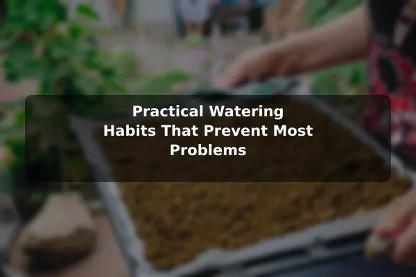 Practical Watering Habits That Prevent Most Problems